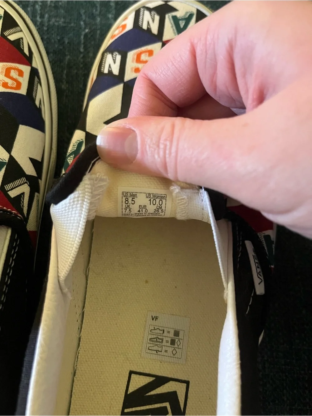 Vans Multi-Color Checker Cube Slip-On Loafers